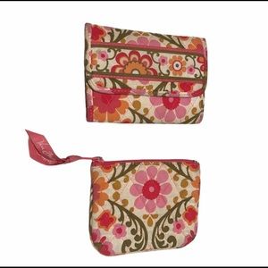 Vera Bradley Folkloric Opera Euro Wallet & Coin